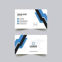 Blue Colour Modern And Simple Double-sided Professional Business Card vector