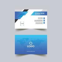 Awesome Blue Gradient Colour Business Card Design vector