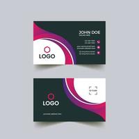 Corporate black colour Business card design template vector