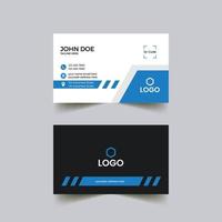 creative dark and blue business card vector design