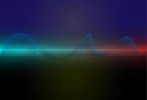 abstract blue black background illustration. with colorful light effects and blue line waves. modern templates. vector