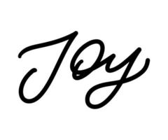 joy text vector, calligraphy, lettering, christmas, vintage vector