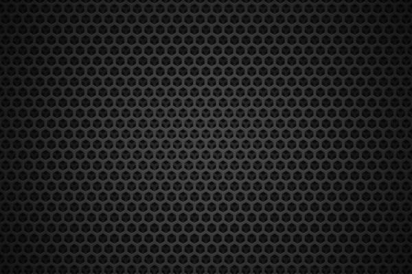 Abstract hexagonal metal texture in black background