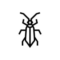 Vector Logo Design Bug insect With Line Art Style