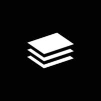 Libro apilado en fondo negro, diseño de logotipo de plantilla vectorial editable vector