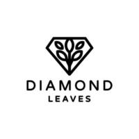 Vector Logo Design Shape of Diamond and Leaves