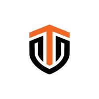 Logo Design Vector minimalist Combination of T and Letter U
