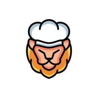 Simple Mascot Vector Logo Design shape lion chef