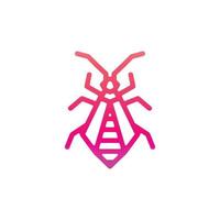 Insecto insecto en fondo blanco, diseño de logotipo de plantilla vectorial vector