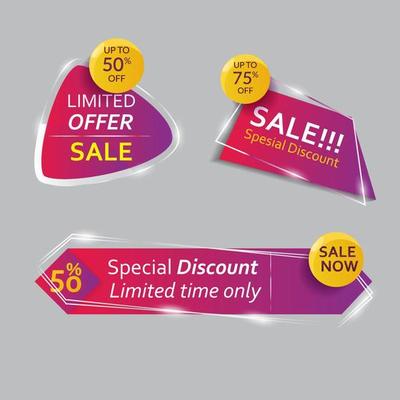 Price tag promotion sale. Christmas sale. Gradient price tag