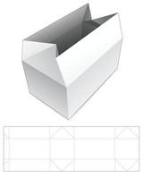 Folded wrap box die cut template vector