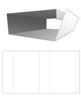 Cardboard sleeve die cut template vector