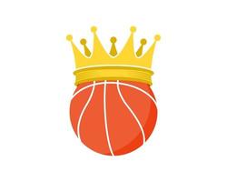 Basketball with crown vector illustration