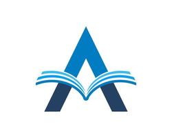 A Letter with open book in the middle vector