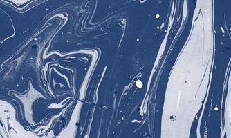 Abstract liquid marble painting background print with navy color photo