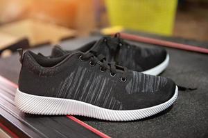 running shoes - sneakers for running and doing sports on track treadmill in home photo