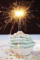 Fireworks on the cake photo
