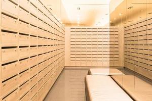 Indoor Locker wooden MailBoxes postal for keep your information, bills,postcard,mails etc photo