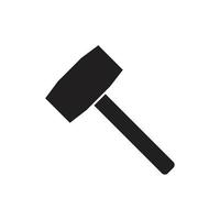 Hammer icon template black color editable. vector