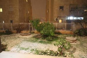 Snow in Jerusalem and the surrounding mountains photo
