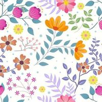 Spring Floral  Seamless Pattern Background vector