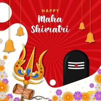 feliz maha shivratri fondo vector