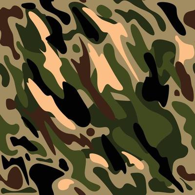 Wood Land Army Seamless Pattern Concept