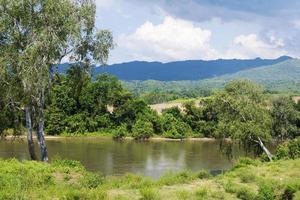 The hills and river. photo