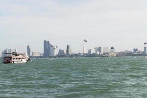 Landscape from the sea side in Pattaya. photo