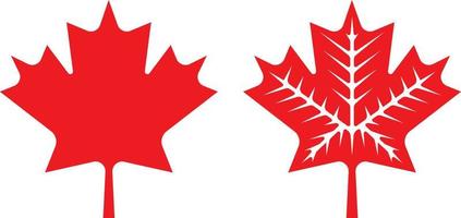 icono de hoja de arce de canadá vector