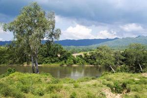 The hills and river. photo