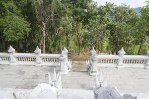 The scenery of the forest with Buddha temple in Thailand. photo