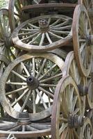 Old wooden wheel.