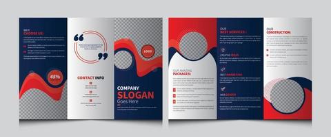 Brochure Design. Trifold Brochure Template Design. Fold Brochure, Print Ready, 300Ddpi. Business Brochure, Flyer, Poster, Leaflet vector