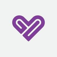 Love heart vector symbol. Valentine day. Medical health logo.