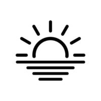 Sunrise line vector icon