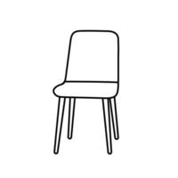 Isolated soft office chair icon pictogram. Side view outline vector