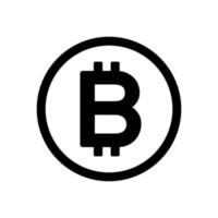 icono de símbolo de vector de bitcoin
