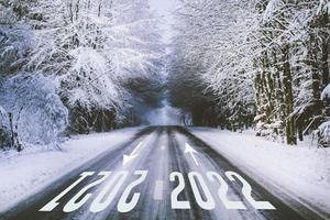 The end of 2021, The Beginning of 2022 , New Year Concept photo