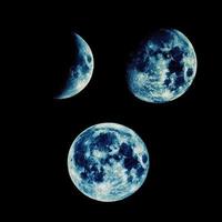 fases lunares vistas con telescopio foto