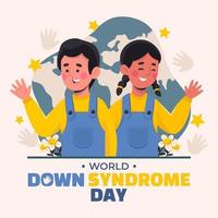 concepto del día mundial del síndrome de down vector