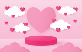 Valentine Festivity Hearts Background vector