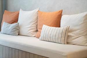 beautiful pillow decoration on sofa photo