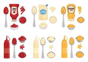 Sauce Kitchenware Realistic Composition vector