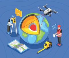 Earth Core Structure Composition vector