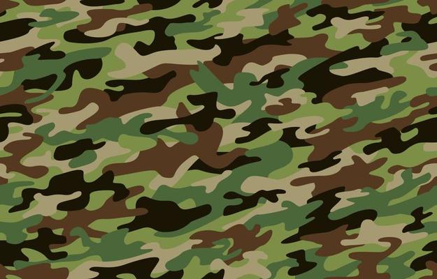 Camouflage Seamless Pattern for Army and Military