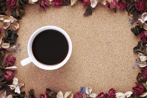 Top view of a cup of coffee photo