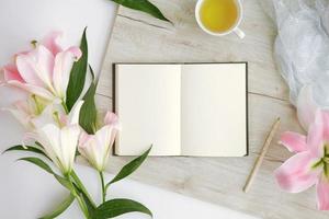 Books and flowers photo