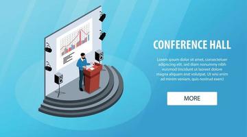Conference Hall Horizontal Banner vector