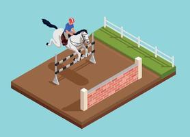 concepto de deporte de caballo ecuestre vector